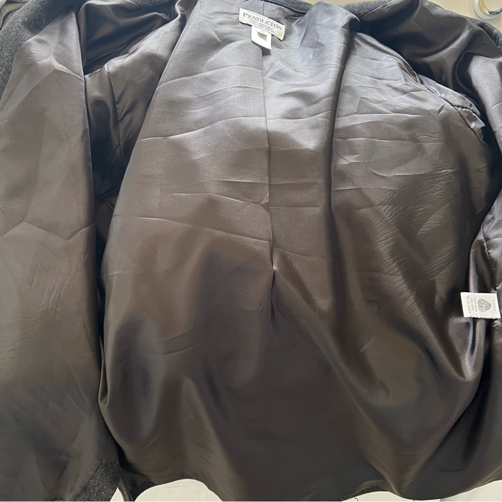 Pendleton Dark Gray 100% Virgin Wool Button Front… - image 7